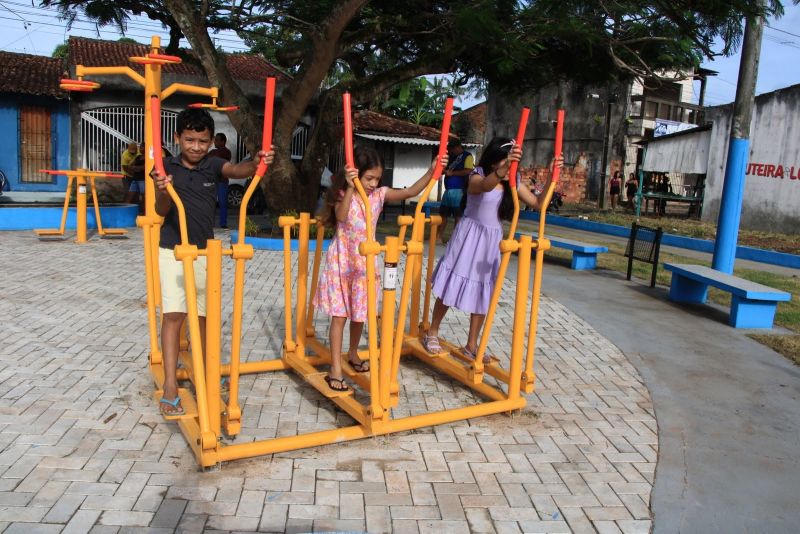 Inauguração da Praça Warislândia, totalmente revitalizada com acessibilidade, academia e playground no Icuí Guajará