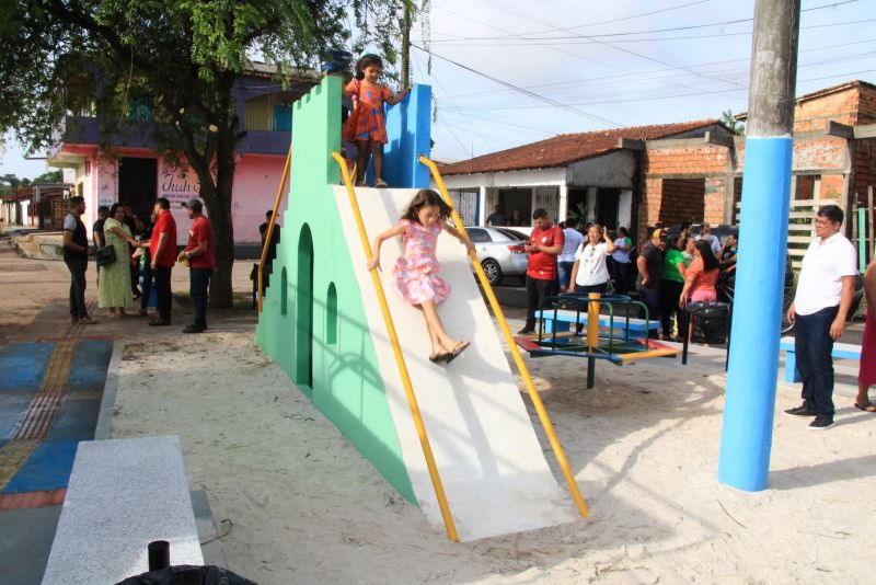 Inauguração da Praça Warislândia, totalmente revitalizada com acessibilidade, academia e playground no Icuí Guajará