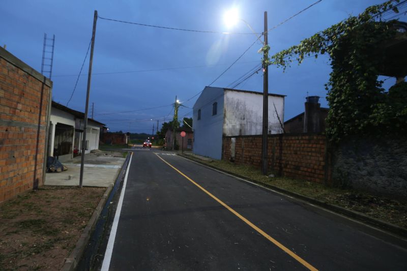 Inauguração de ruas pavimentadas do residencial Hokkaido no bairro de Águas Brancas