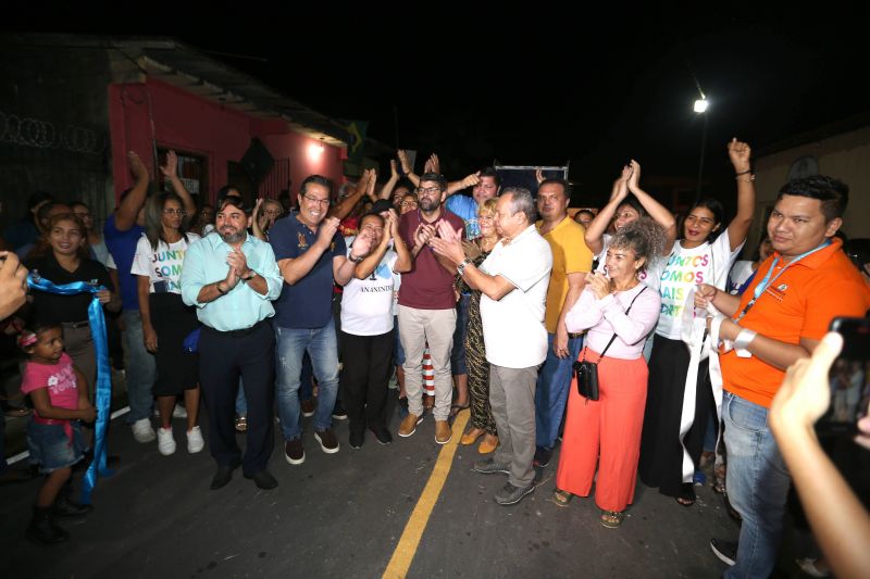 Inauguração de ruas pavimentadas do residencial Hokkaido no bairro de Águas Brancas