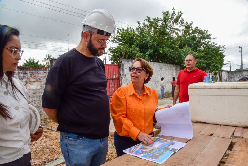 Visita técnica ás obras da unidade de educação infantil, através do Programa Creche por Todo Pará, no bairro do Curuçambá
