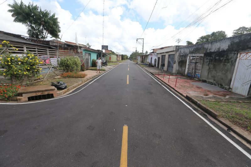 Inauguração asfáltica no loteamento Santa Maria rua A e rua B no bairro do Icuí Guajará