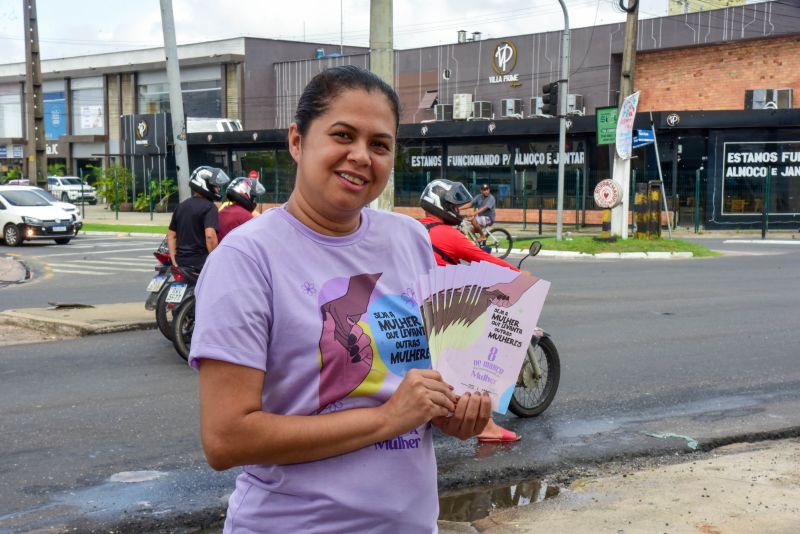 Blitz da Secretaria da Mulher na avenida 3 Corações com Mario Covas