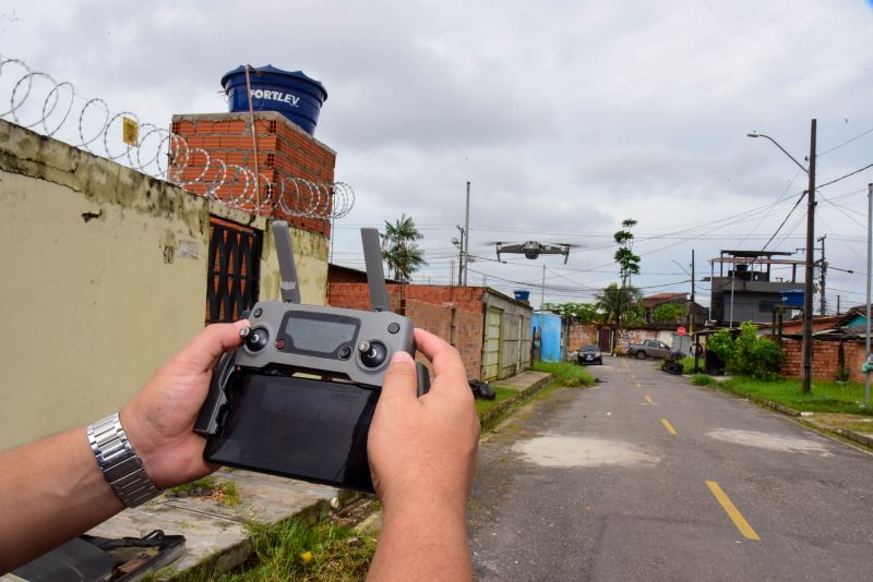 Voo inaugural para estudo de Regularização Fundiária do loteamento Jardim Florestal no bairro Icuí