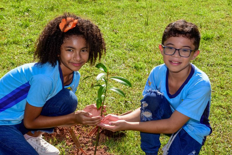 XIX Semana do Meio Ambiente de Ananindeua com plantio de mudas Ananin no parque Vila Maguary