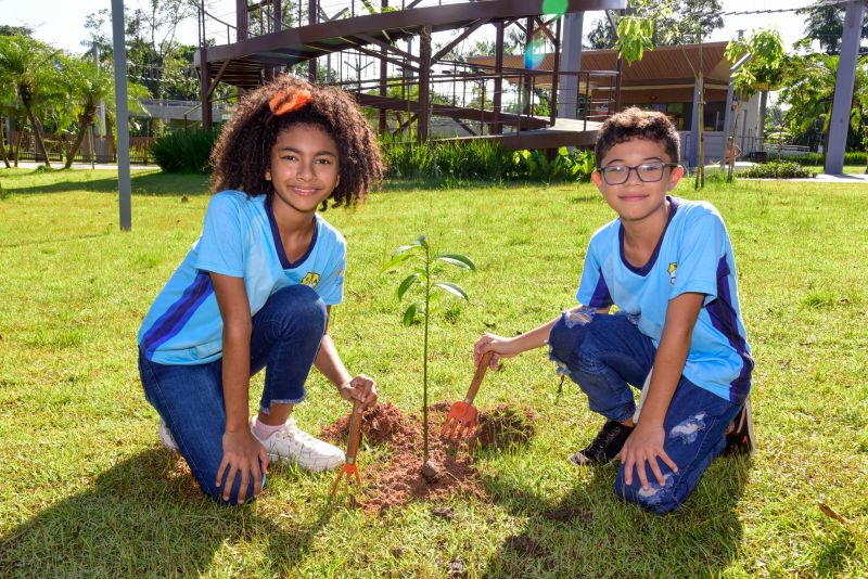 XIX Semana do Meio Ambiente de Ananindeua com plantio de mudas Ananin no parque Vila Maguary