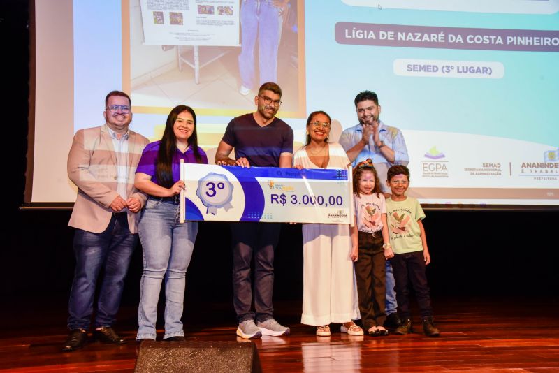 Entrega do Segundo Prêmio Inovação para Servidores Destaque local Teatro Municipal de Ananindeua