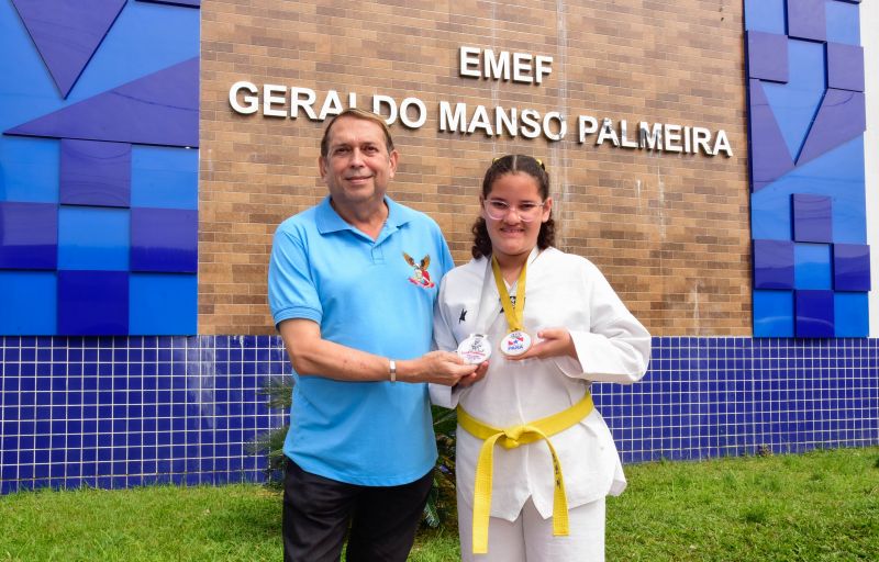 Imagens da aluna Alice Batista Martins que ganhou o JEPS Estadual De Taekwondo