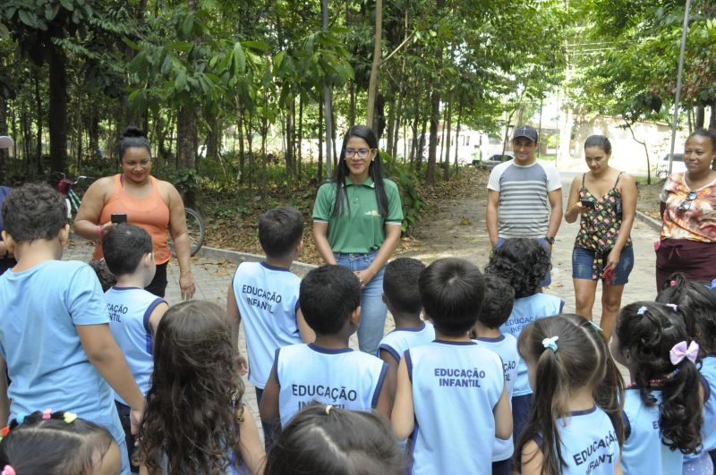 Atividades alusivas ao dia da árvore no Bosque Marajoara no conjunto Júlia Seffer