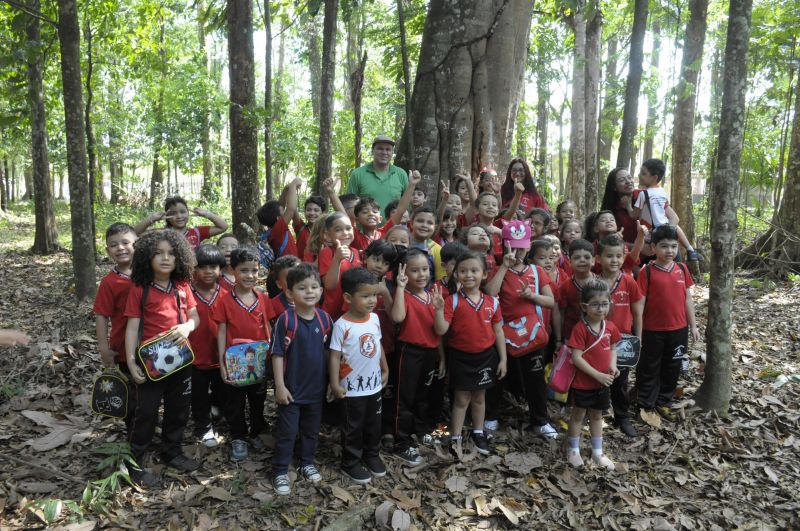 Atividades alusivas ao dia da árvore no Bosque Marajoara no conjunto Júlia Seffer