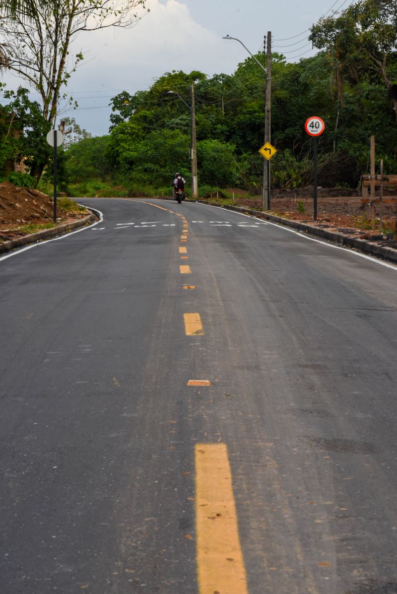 Imagens da nova estrada do Ariri no bairro do 40 horas