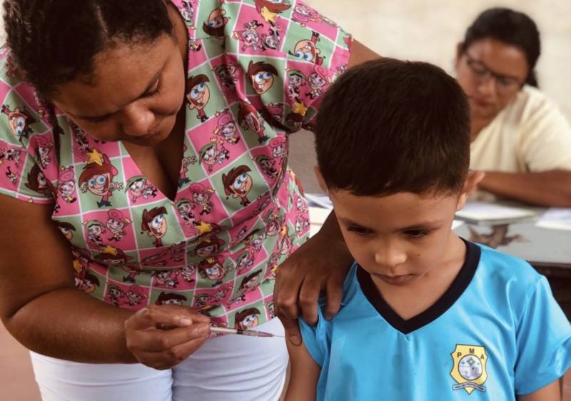notícia: Alunos da Educação Infantil são vacinados em campanha de intensificação