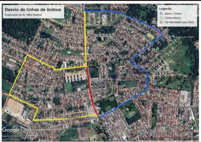 notícia: SEMUTRAN  Anuncia  Desvio de Rotas de Ônibus no Bairro 40 Horas Devido às Obras na AV. Hélio Gueiros