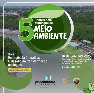 notícia: Inscrições abertas para a 5ª Conferência Municipal do Meio Ambiente