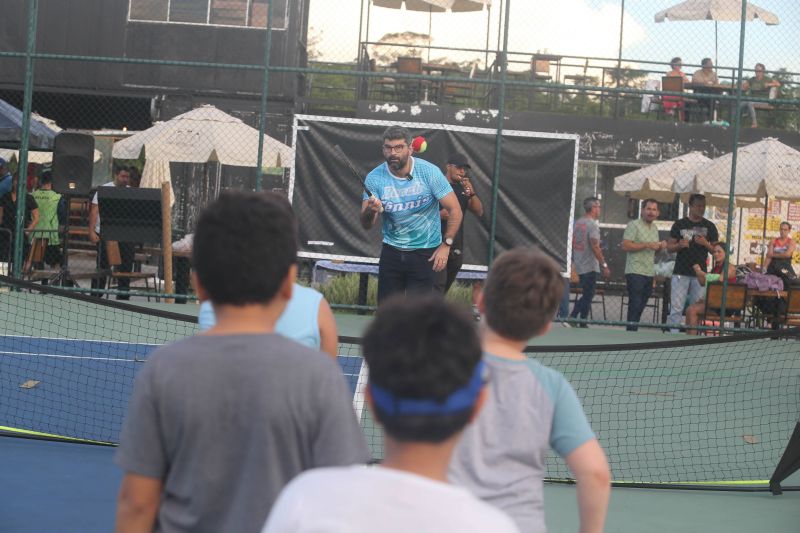 Abertura do projeto raquetes do futuro e aulão de beach tennis e tênis