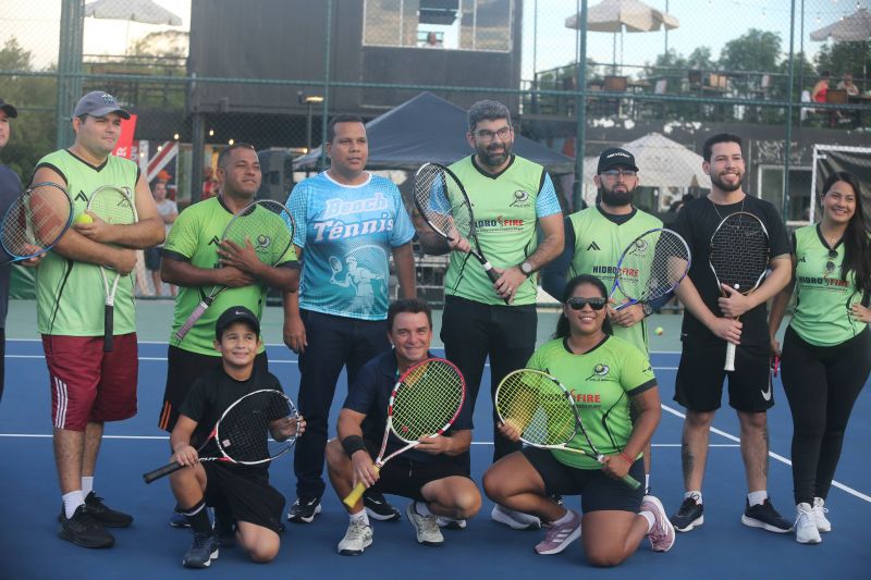 Abertura do projeto raquetes do futuro e aulão de beach tennis e tênis