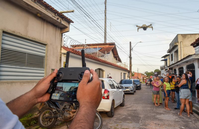 Voo inaugural para estudo de Regularização Fundiária na passagem Antônio Pool no bairro Centro
