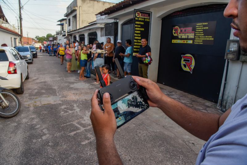 Voo inaugural para estudo de Regularização Fundiária na passagem Antônio Pool no bairro Centro