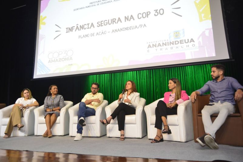 Lançamento do plano de Ação de Proteção da Criança e do Adolescente do Município de Ananindeua, durante a COP no teatro municipal de Ananindeua