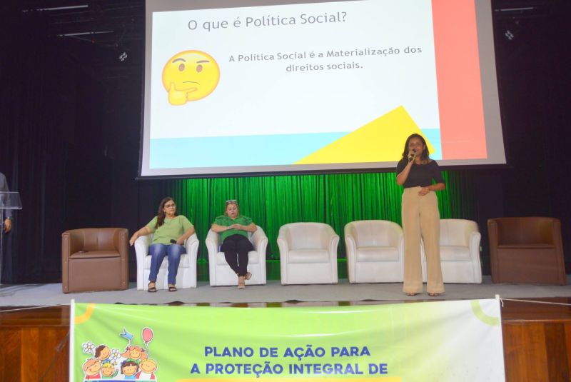 Lançamento do plano de Ação de Proteção da Criança e do Adolescente do Município de Ananindeua, durante a COP no teatro municipal de Ananindeua