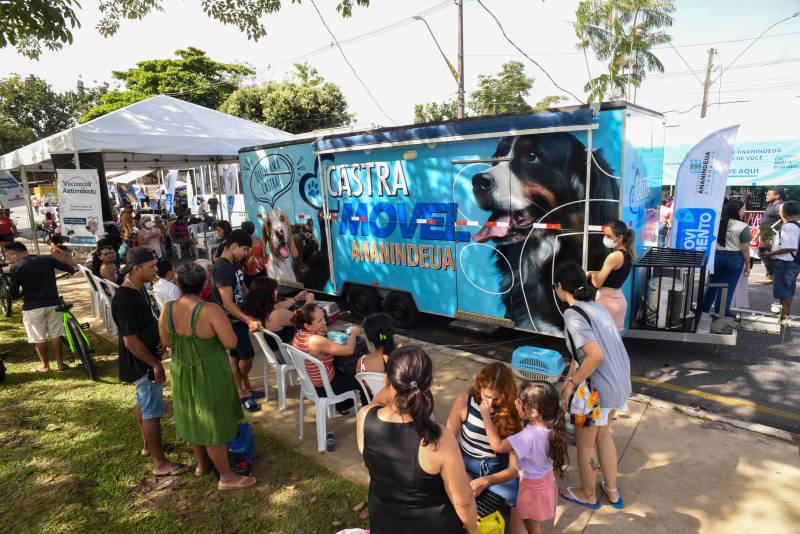 Mais de 200 animais foram atendidos dentro da programação do Dia do Trabalhador. 