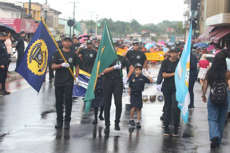 Os Anjos da Guarda brilharam no desfile de 7 de Setembro.