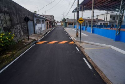 notícia: Prefeitura de Ananindeua entrega ruas pavimentadas no Conjunto Sabiá