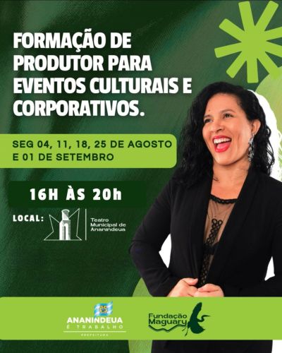 notícia: Curso gratuito de produção de eventos será realizado no Teatro Municipal de Ananindeua