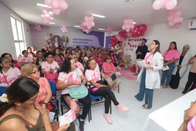 notícia: Casa da Mulher Brasileira de Ananindeua promove manhã de serviços e autocuidado no "Outubro Rosa"