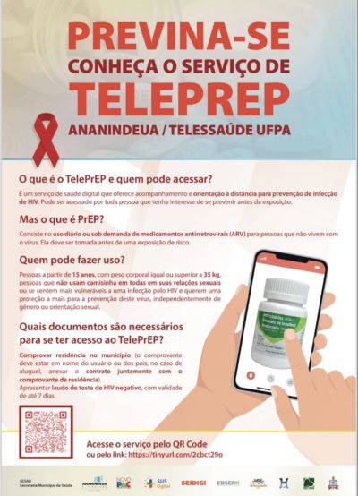 notícia: Ananindeua amplia acesso à prevenção do HIV com serviço inovador de TelePrEP