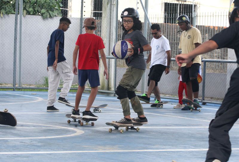 Café com skate no Céu das Artes