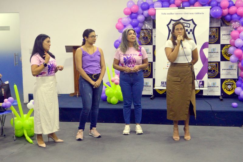 Roda de conversa para Protege Mulher na secretaria municipal de segurança Defesa Social