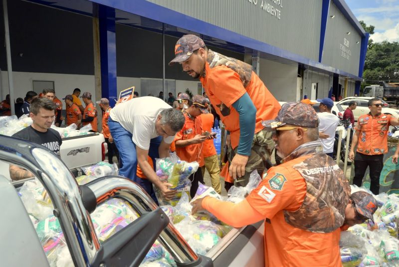 Entrega de apoio Alimentar nas áreas atingidas pelas chuvas