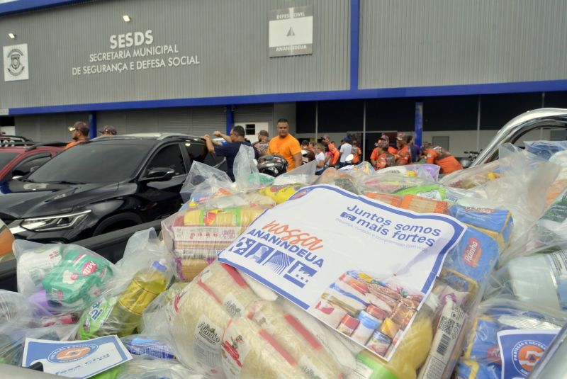 Entrega de apoio Alimentar nas áreas atingidas pelas chuvas
