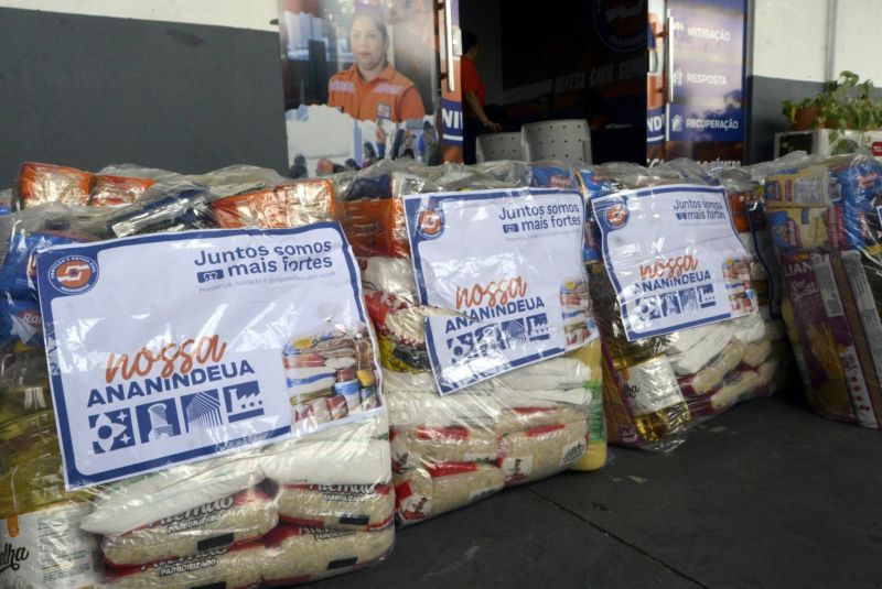 Entrega de apoio Alimentar nas áreas atingidas pelas chuvas