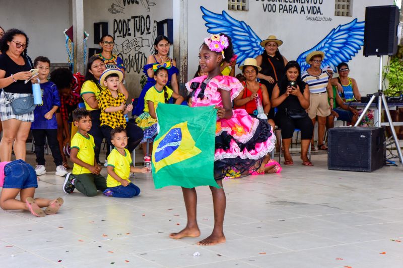 Festa junina na escola EMEF Raimunda Pinto no bairro 40 Horas