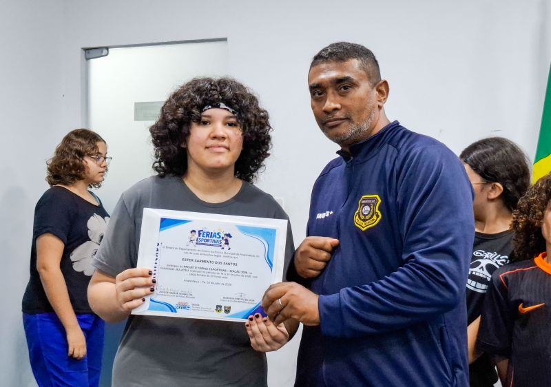 Encerramento das Férias Esportivas e entrega dos Certificados