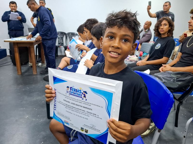 Encerramento das Férias Esportivas e entrega dos Certificados