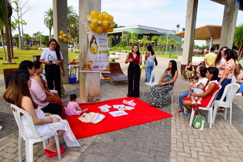 Agosto Dourado com amamentação para um começo de vida sustentável: Fortalecer o que funciona no Parque Vila Maguary

