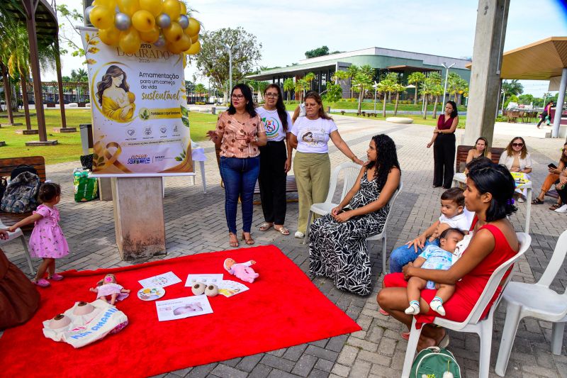 Agosto Dourado com amamentação para um começo de vida sustentável: Fortalecer o que funciona no Parque Vila Maguary
