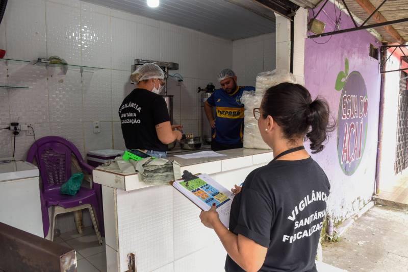 Diversos pontos de açai foram vistoriados.