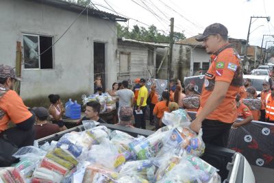 galeria: Entrega de apoio Alimentar nas áreas atingidas pelas chuvas
