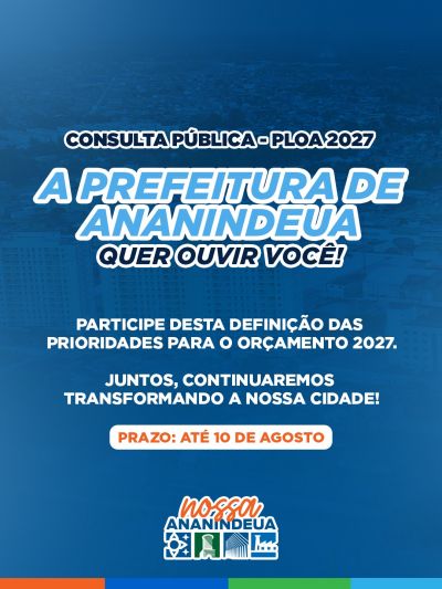 notícia: Prefeitura de Ananindeua realiza para Consulta Pública para a LOA 2027