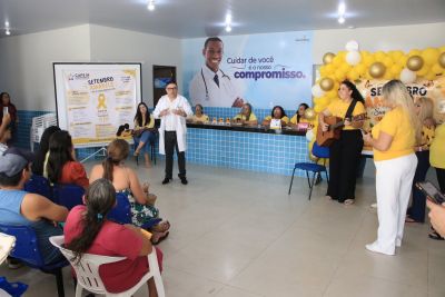 notícia: CAPS III promove ação do Setembro Amarelo com equipe multiprofissional em Ananindeua